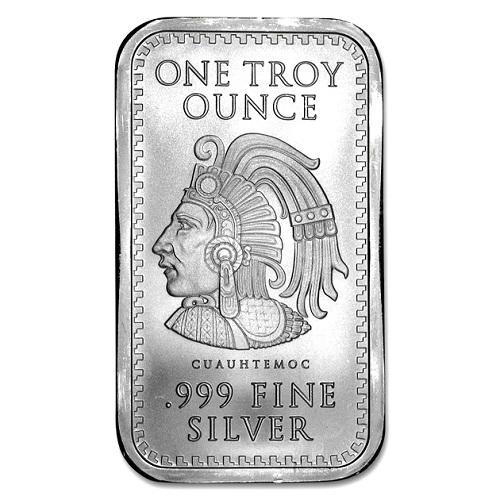 純銀インゴット アステカ カレンダーシルバーバー 1オンス ゴールデン