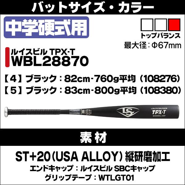ルイスビルスラッガー 中学硬式バット / TPX 中学 硬式 バット 軽量