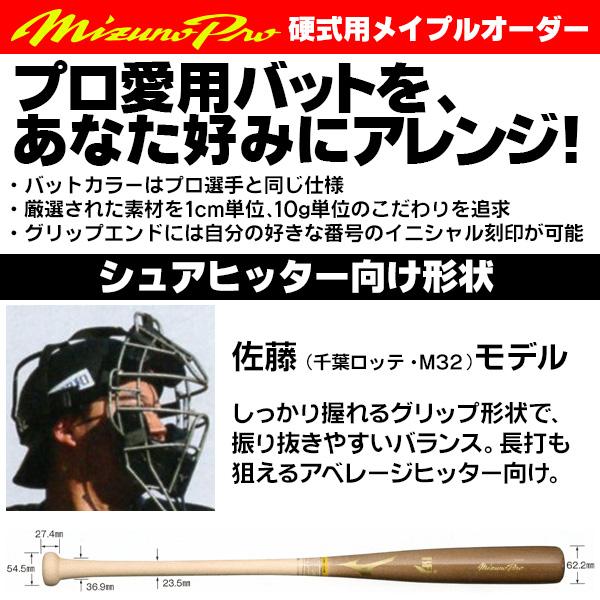 MIZUNO（ミズノ） ミズノ/硬式木製バット/ミズノプロ/佐藤モデル/背