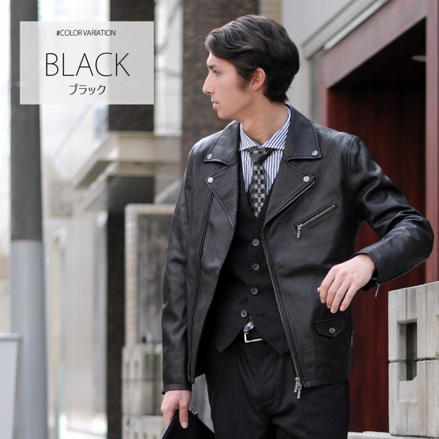 EVOLUTION（エボリューション） レザージャケット メンズ 本革 ゴート