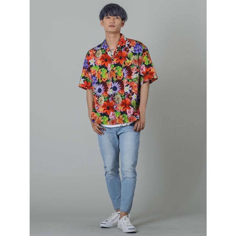 REGIEVO（レジエボ） シャツ メンズ カジュアル 半袖 開襟 オープン