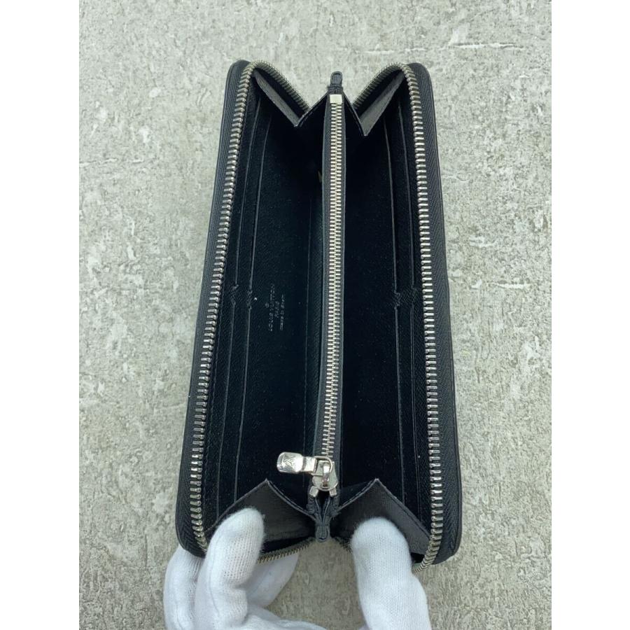 LOUIS VUITTON◇ポルト・フォイユ・クレマンス_エピ_BLK/レザー/BLK