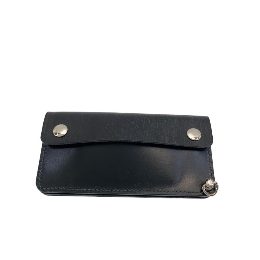 トラッカーウォレット/長財布/レザー/BLK/メンズ// : セカンド
