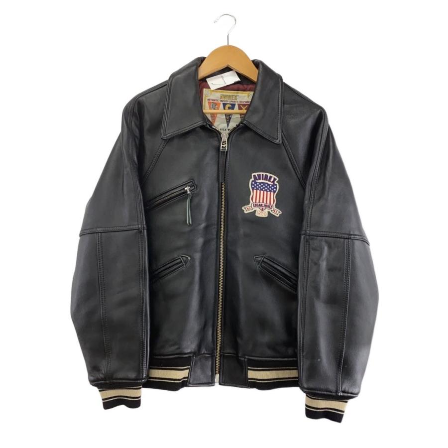 AVIREX◇シグネチャー バーシティージャケット/レザージャケット