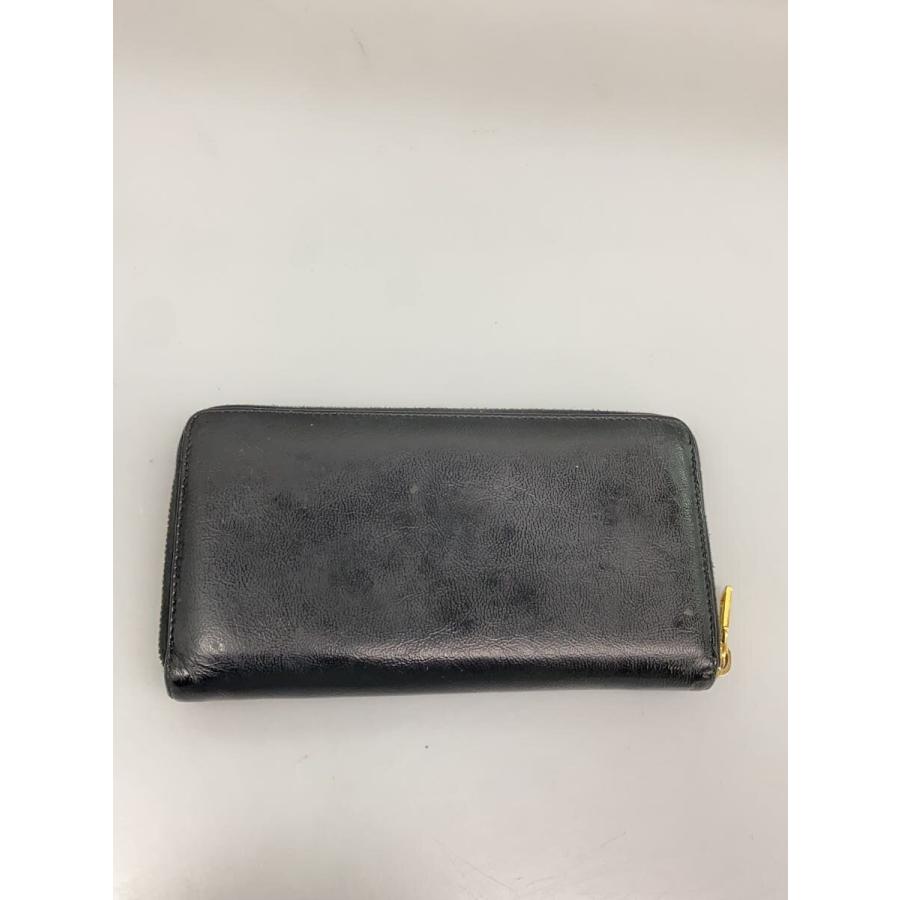 YVES SAINT LAURENT◇長財布/レザー/BLK/メンズ/197191 : セカンド