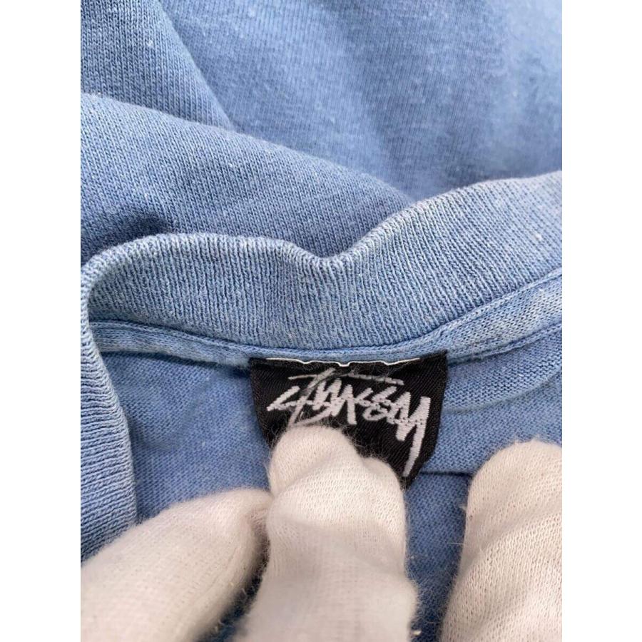 STUSSY◇80s/zulu mask/Tシャツ/M/コットン/BLU// : セカンド