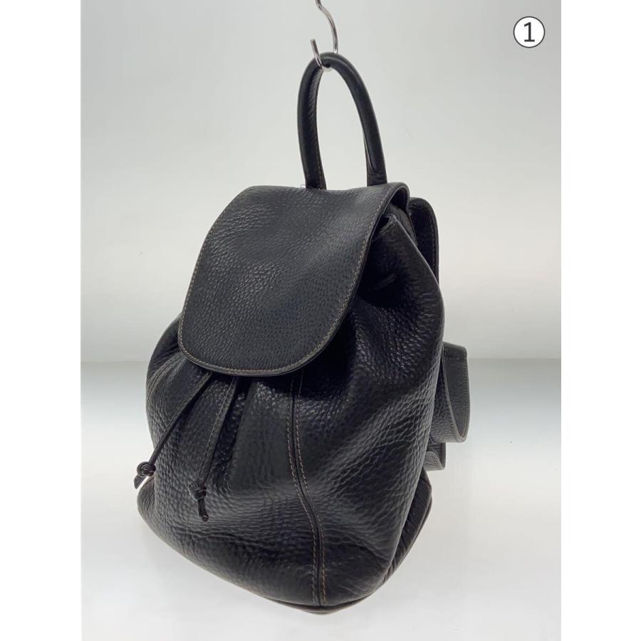 COACH◇OLD COACH/オールドコーチ/イタリア製/リュック/レザー/BLK