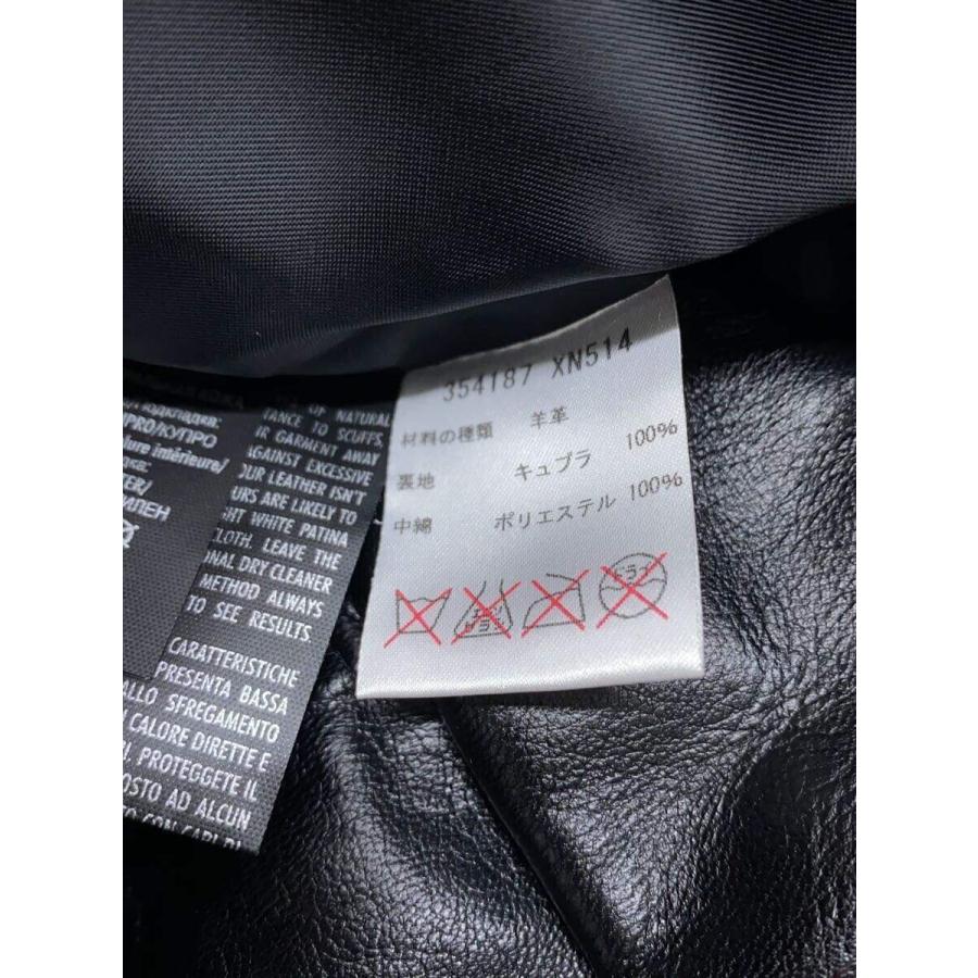 GUCCI◇シングルライダースジャケット/48/羊革/BLK/354187 : セカンド