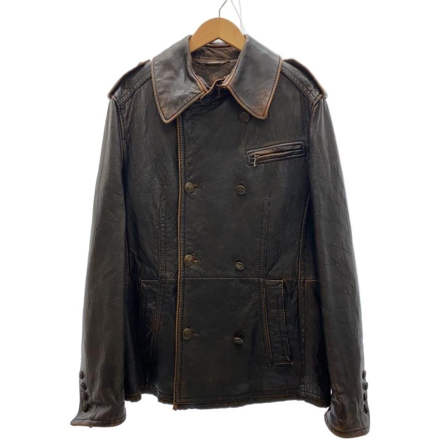 DOLCE&GABBANA◇レザージャケット・ブルゾン/44/羊革/BRW : セカンド