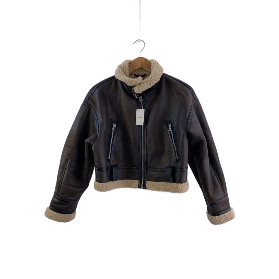ZARA◇レザージャケット・ブルゾン/SS/フェイクレザー/BRW : セカンド