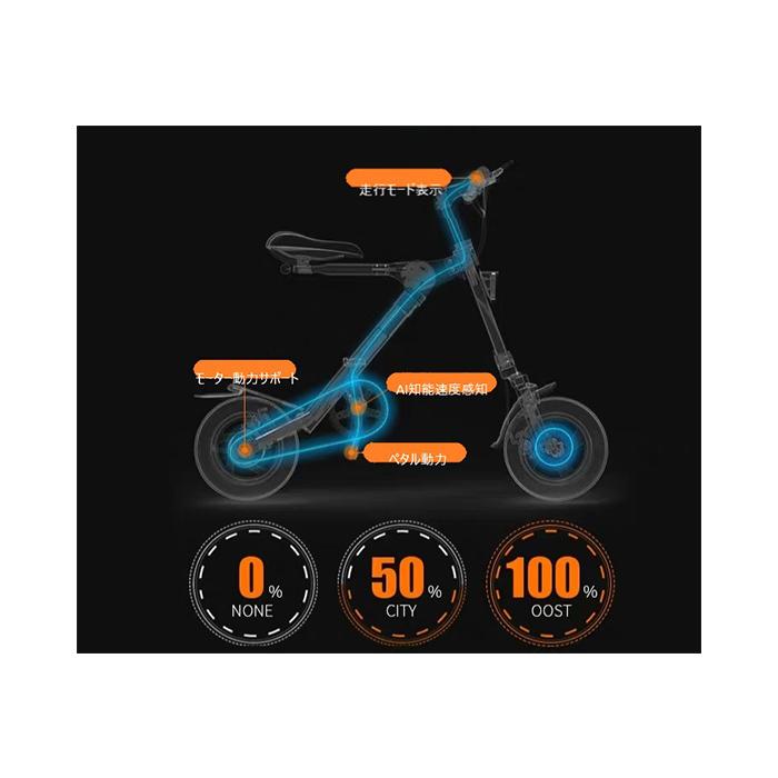 BORNTORUN GX 電動アシスト コンパクト 折りたたみ 自転車 前後