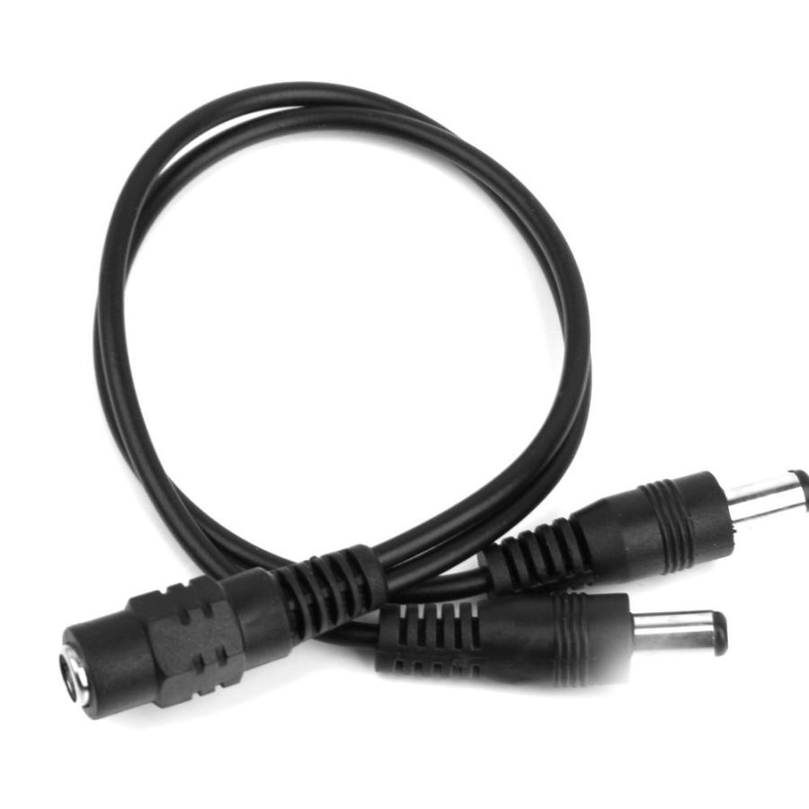 2本セット DC電源 2分岐 防犯カメラ ケーブル 外径5.5mm 内径2.1mm