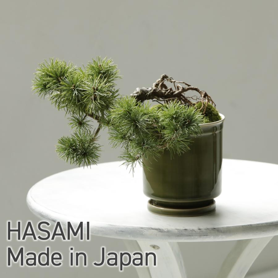 最短当日発送】 和モダン 日本製 植木鉢 受け皿付 10.5x11.5cm 3.5号 4