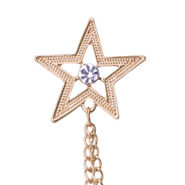 メンズ スーツの襟 星のブローチ ラペルピン 丈夫なバッジ タッセル