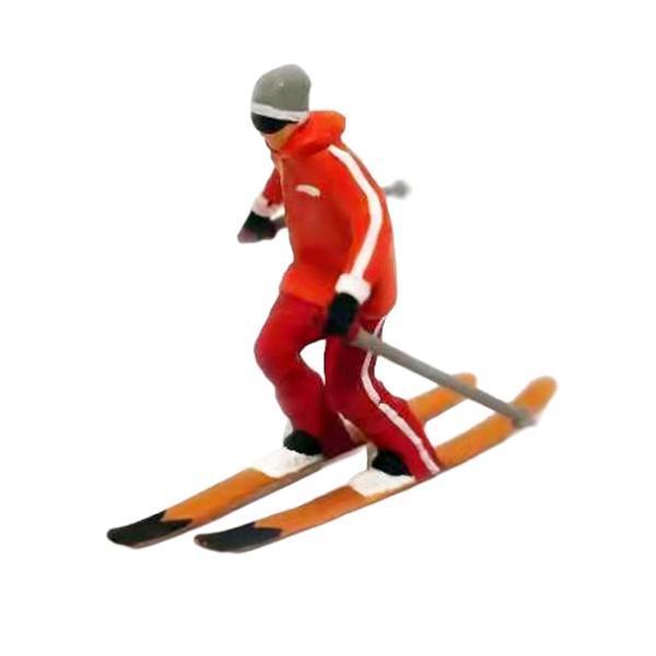 3x手描き1/64ミニスキーフィギュアシーンアクセサリー子供のおもちゃA