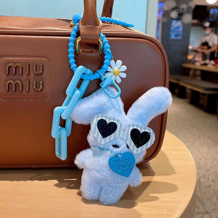キーホルダー うさぎ 韓国雑貨 かわいい ベア ぬいぐるみ サングラス