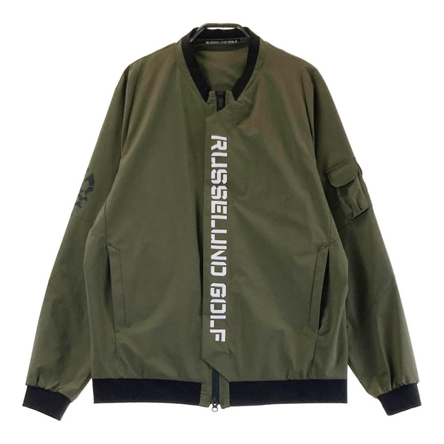 RUSSELUNO ラッセルノ ノーカラージャケット カーキ系 5 ゴルフウェア