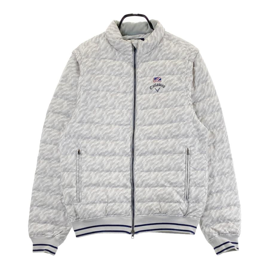 CALLAWAY キャロウェイ 2WAY ダウンジャケット 総柄 ホワイト系 L