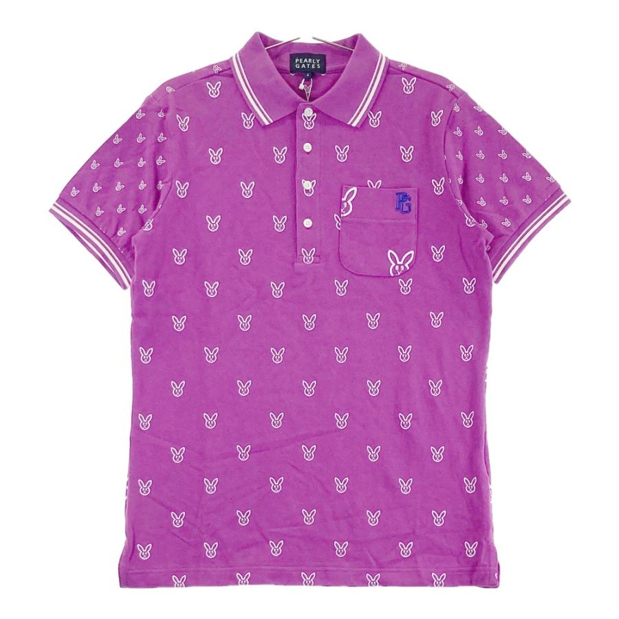 新品】PEARLY GATES パーリーゲイツ 半袖ポロシャツ ロゴ刺繍 うさぎ柄