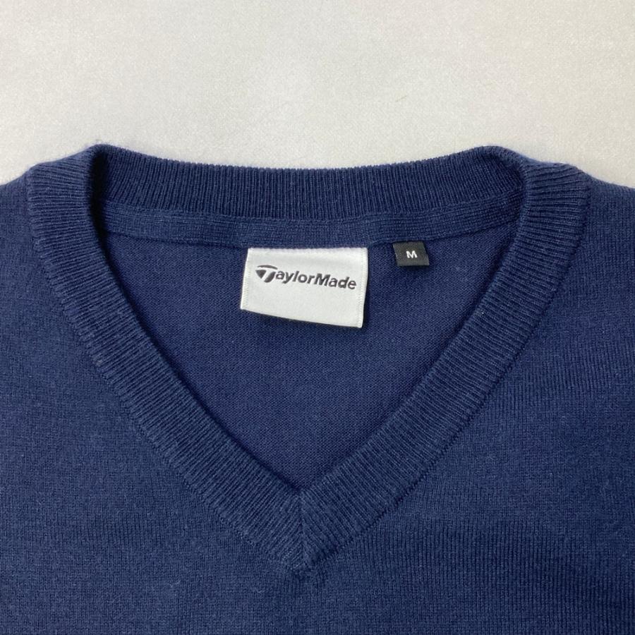 TAYLOR MADE テーラーメイド ロゴワッペン付き 長袖ニットセーター
