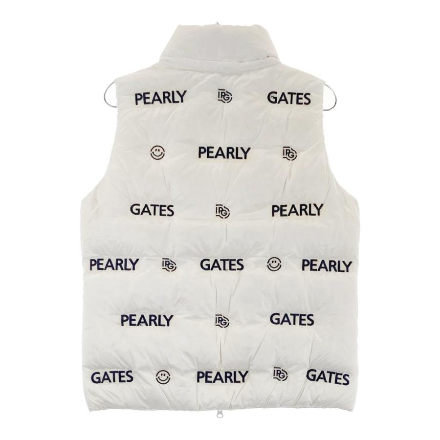 PEARLY GATES パーリーゲイツ ダウンベスト ロゴ ニコちゃん総柄