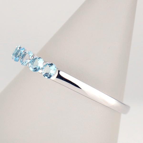 SUEHIRO（スエヒロ） エタニティリング プラチナ ブルートパーズ