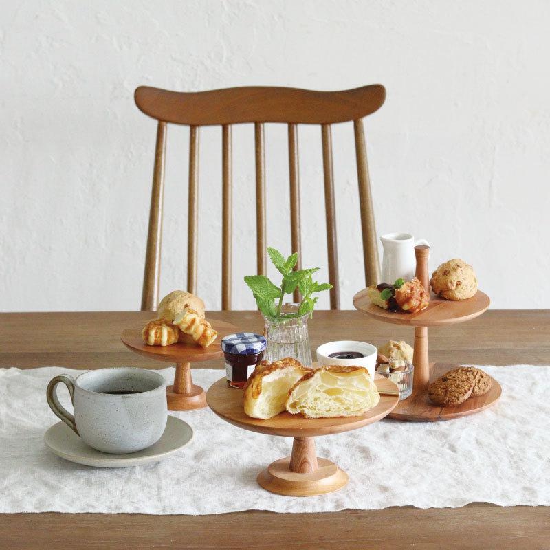 Creer ナインマーケ マホガニー ケーキスタンド S 木製 天然木