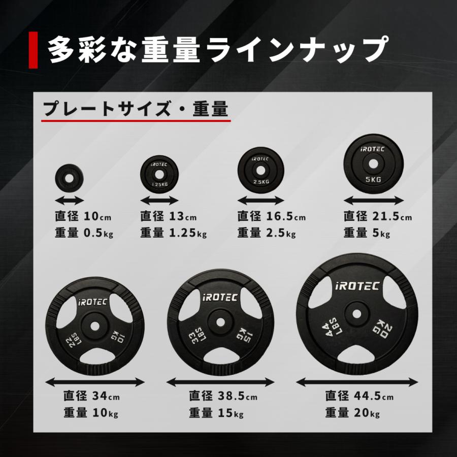 IROTEC（アイロテック） バーベル プレート アイアンプレート10KG [2枚