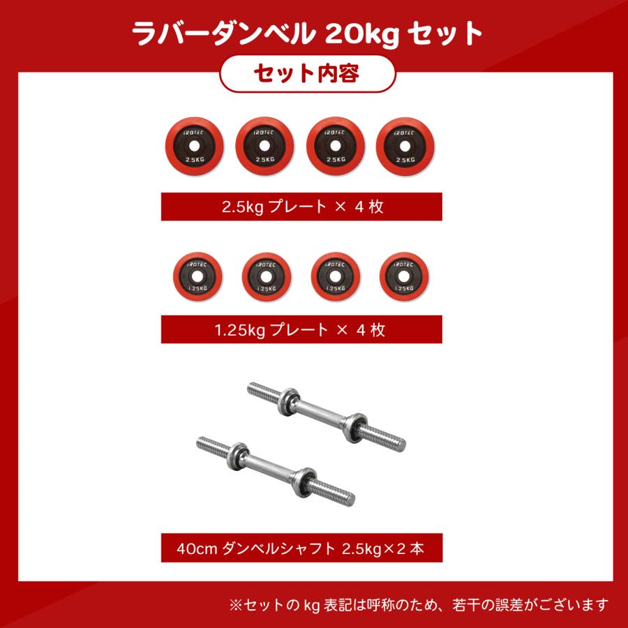 IROTEC（アイロテック） [2/25-3/1迄Pアップ] ダンベル セット ラバー