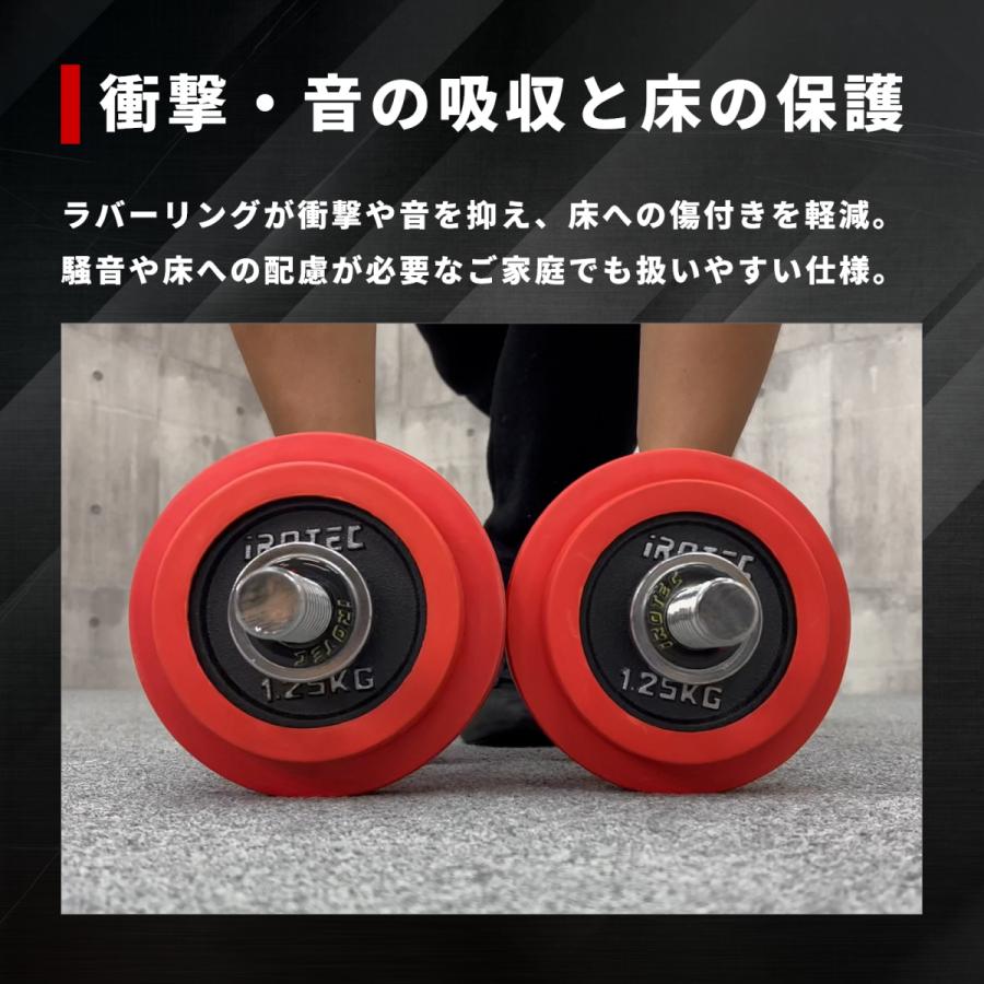 IROTEC（アイロテック） バーベル プレート ラバープレート1.25KG [1枚