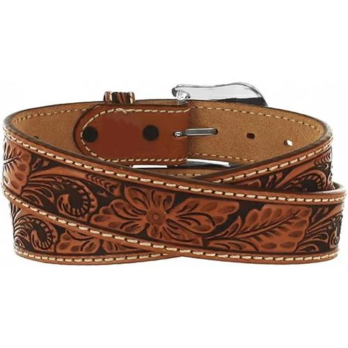 Tony Lama（トニーラマ） ウエスタンベルト FLORA HAND TOOLED TAN