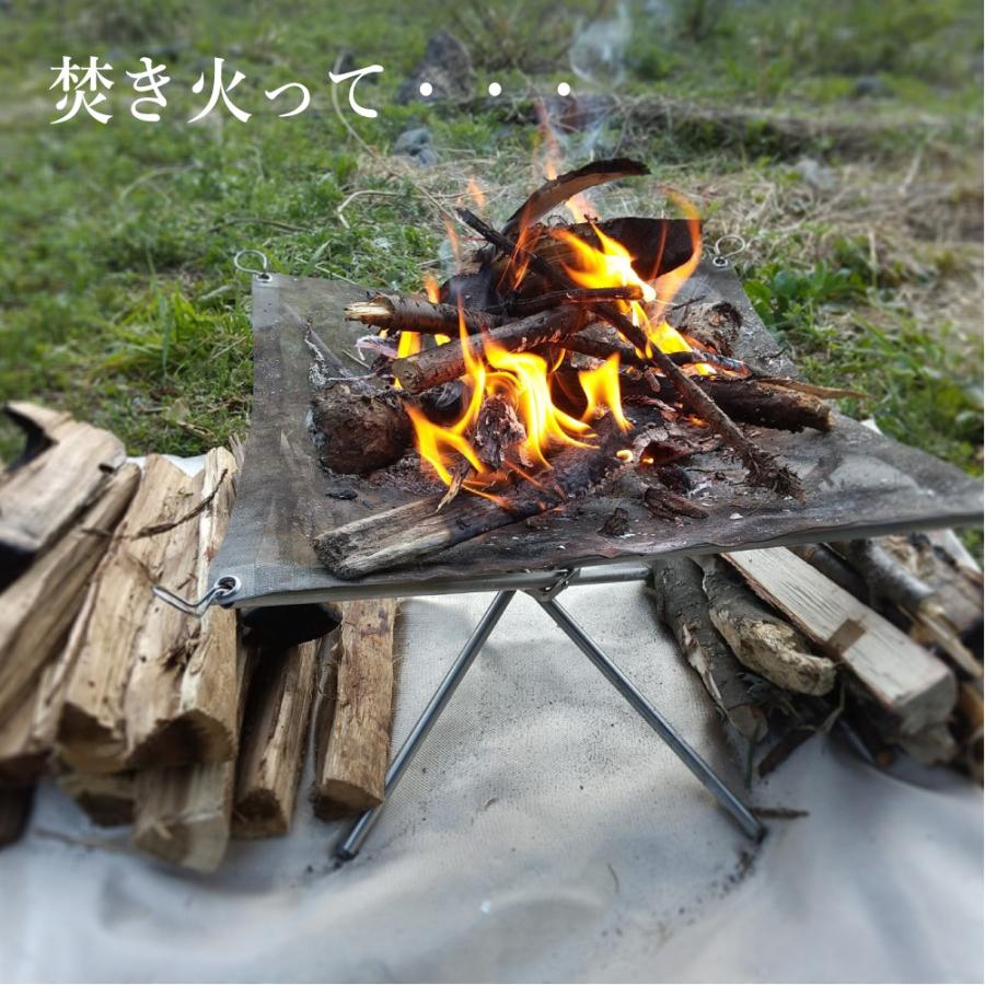 焚き火シート スパッタシート 厚手 L ソロ キャンプ 焚火 焚き火台