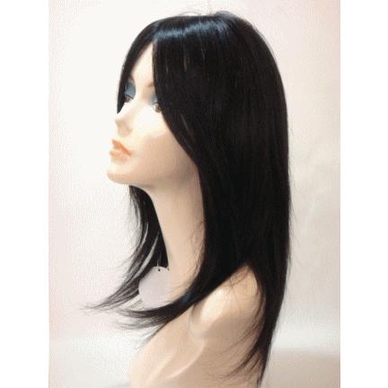 人毛フルウィッグ黒髪 医療用ウィッグ かつら 人毛100％ 人毛/ロング