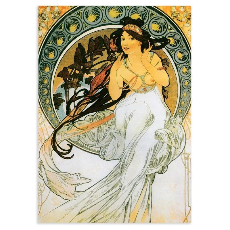 アルフォンス ミュシャ ポストカード Alphonse Mucha 四芸術 音楽