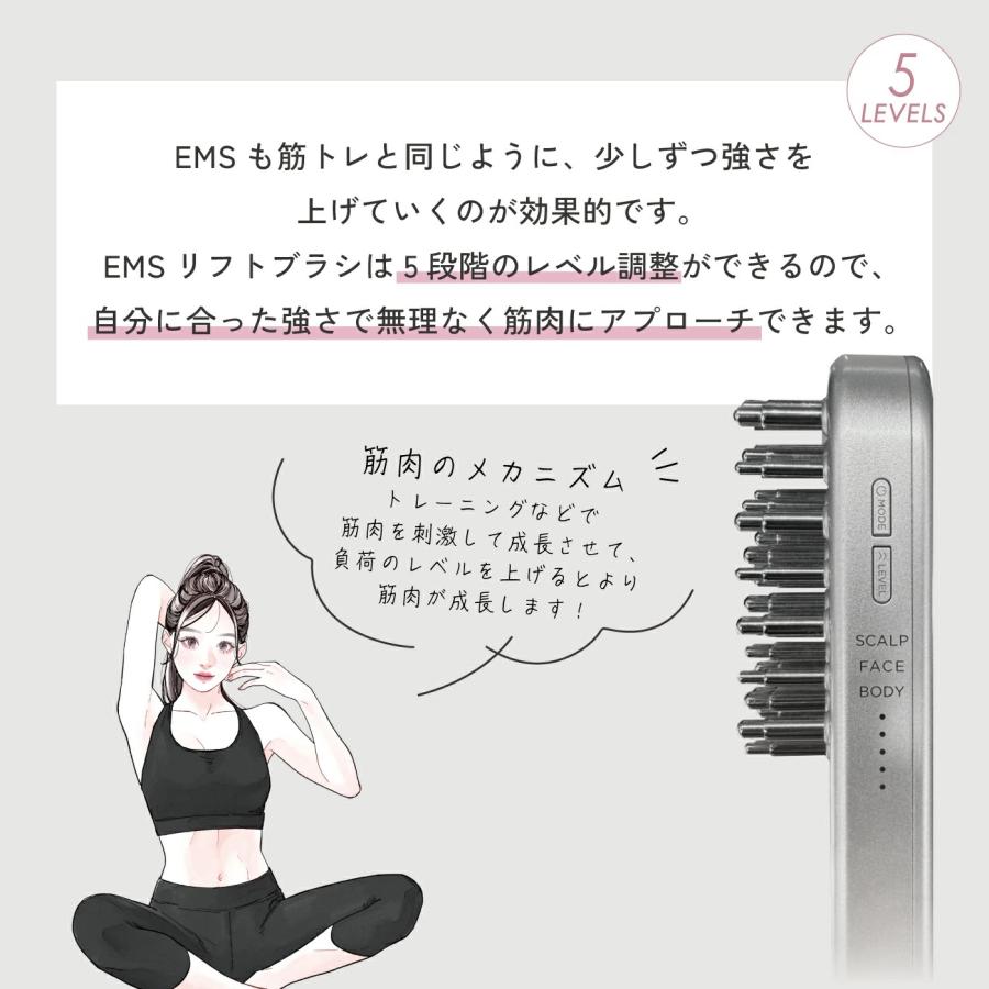 SALONIA（サロニア） emsリフトブラシ sal22206sl 美顔器 ems フェイス