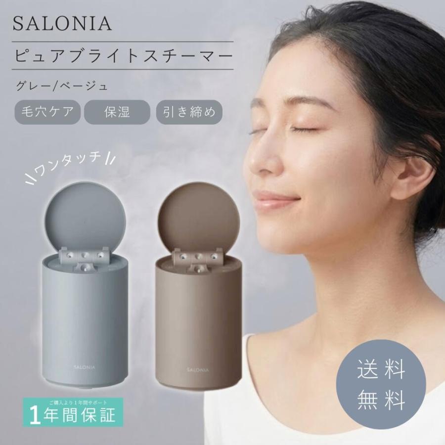 SALONIA（サロニア） ピュアブライト スチーマー 美顔器 顔 乾燥 毛穴