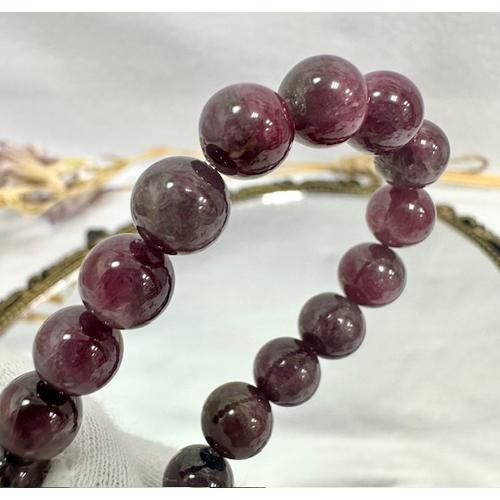 レッドトルマリン ルベライト トルマリン ブレスレット 約7.5ミリ