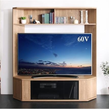 テレビ台150cm 65インチ対応 キャスター付き コーナー型 平面置き