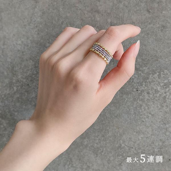 爆買 18金 プラチナ リング ミラーボール コイル スパイラル 最大5連調