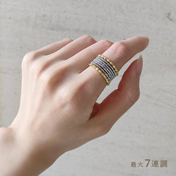 18金 プラチナ リング ミラーボール コイルリング K18YG Pt850 カット