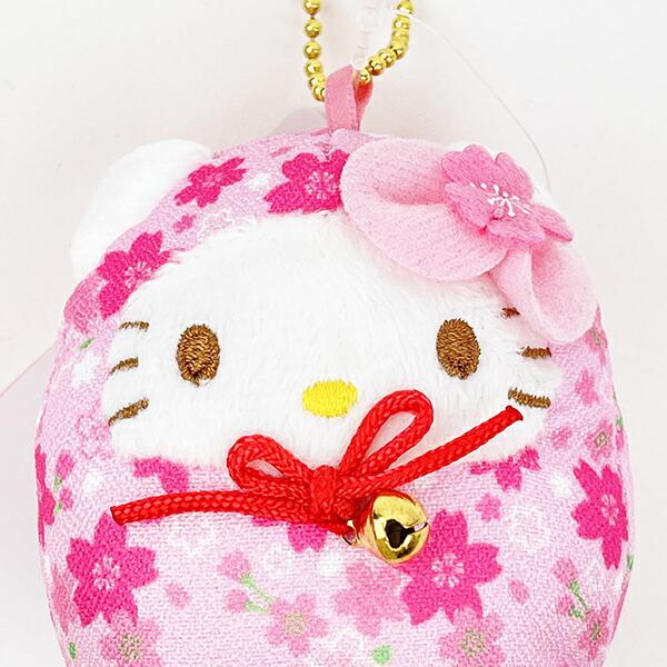 サンリオ ハローキティ 桜だるま マスコット ピンク ぬいぐるみ