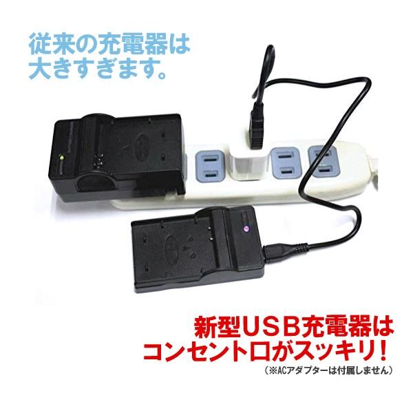 DC111 USB型充電器 MH-24 と ニコンEN-EL14 EN-EL14a 互換バッテリー2