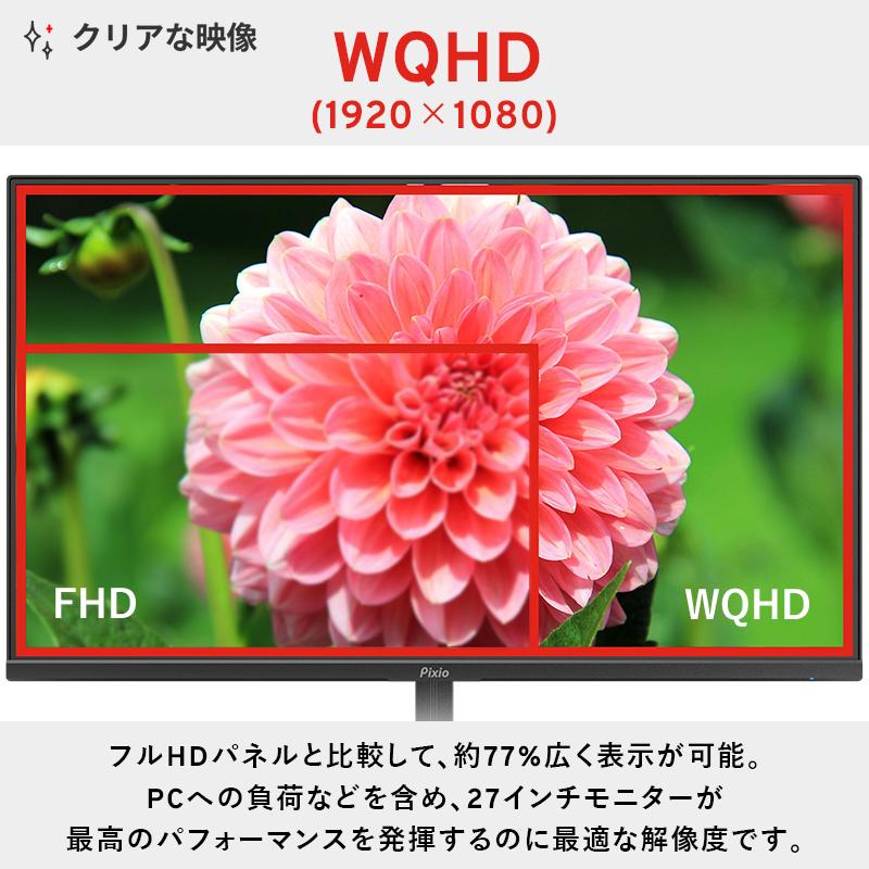 Pixio ゲーミングモニター 27インチ 白 ホワイト 180hz PX278WAVE 液晶