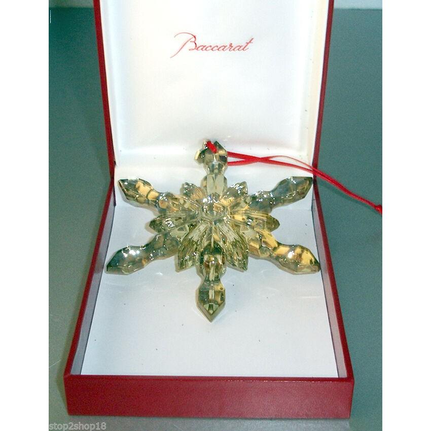 バカラ（Baccarat） スノーフレーク ゴールド クリスタル オーナメント