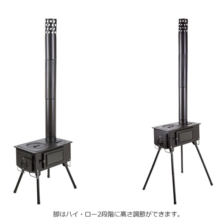 CAPTAIN STAG（キャプテンスタッグ） KAMADO かまど 煙突ガラス窓付角