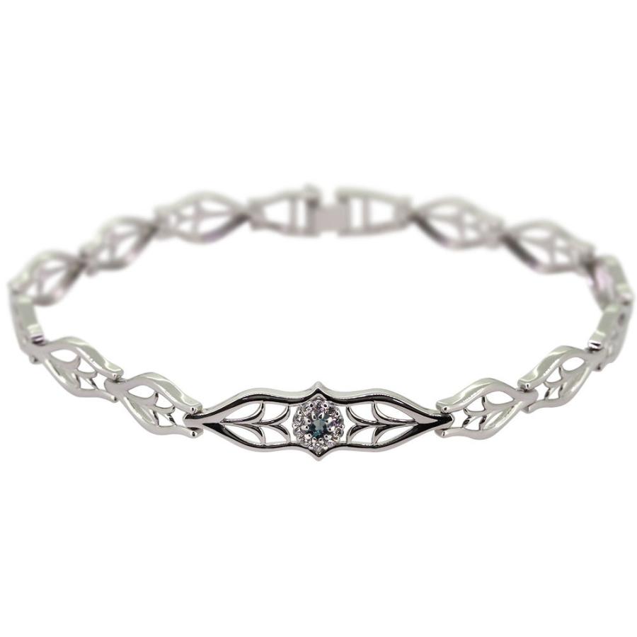 ブレスレット シルバー メンズ アレキサンドライト 希少石 SV925 男性