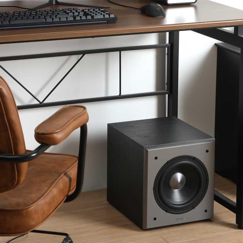 Edifier パワード サブウーファー T5 定格出力70W 木目調 ED-T5-BK-A