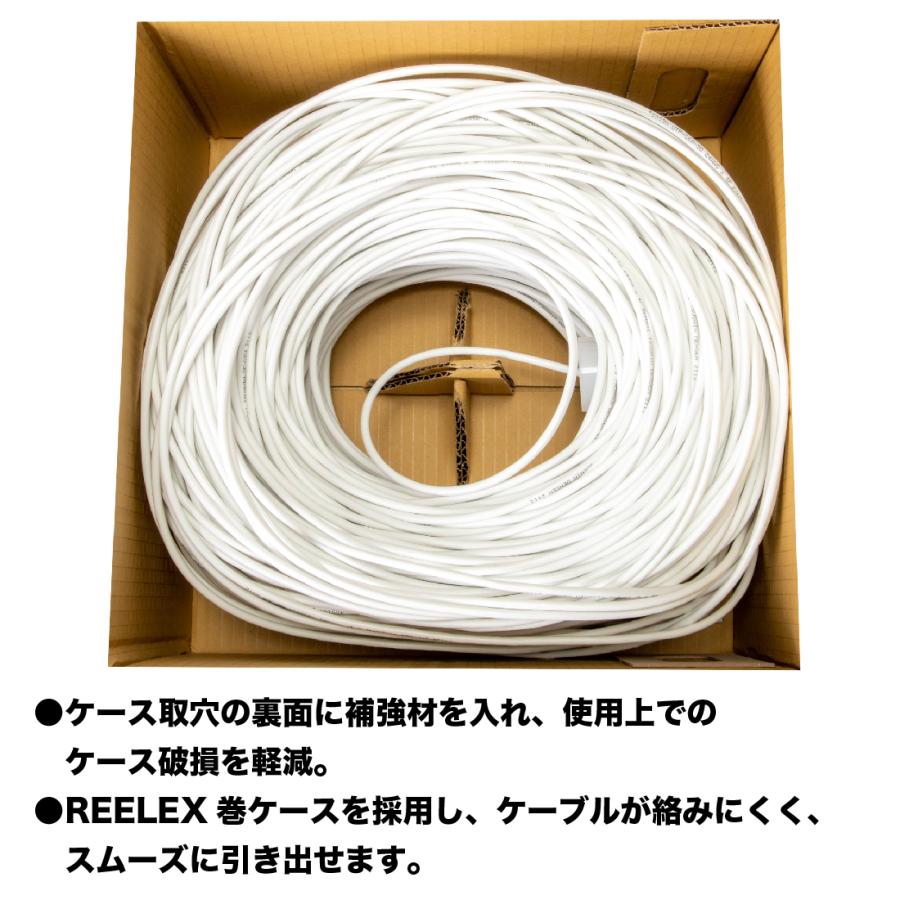 UTP-C6A-SD(PB/WH) UTP LAN ケーブル 300m/1箱 CAT6A 細径 5.8mm