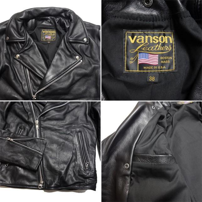 VANSON（バンソン） C2C2D ダブルライダースジャケット レザー