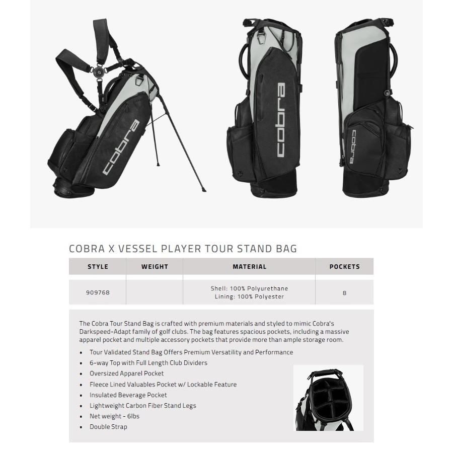 COBRA（コブラ） Cobra Golf Vessel Player Tour Stand Golf Bag